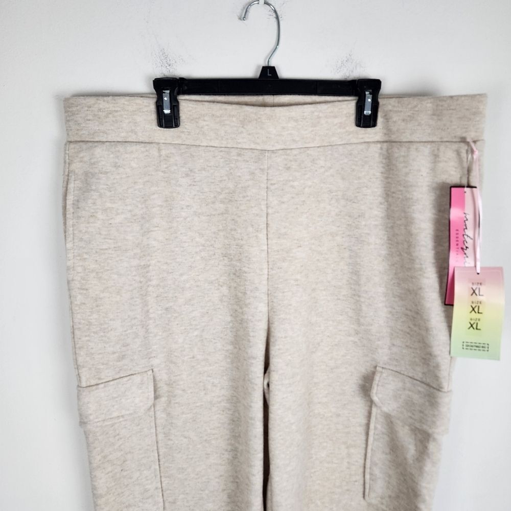 First Kick Maternity Sweatpants Cargo Pants Wide Leg Joggers Cream Size XL - Picture 4 of 15